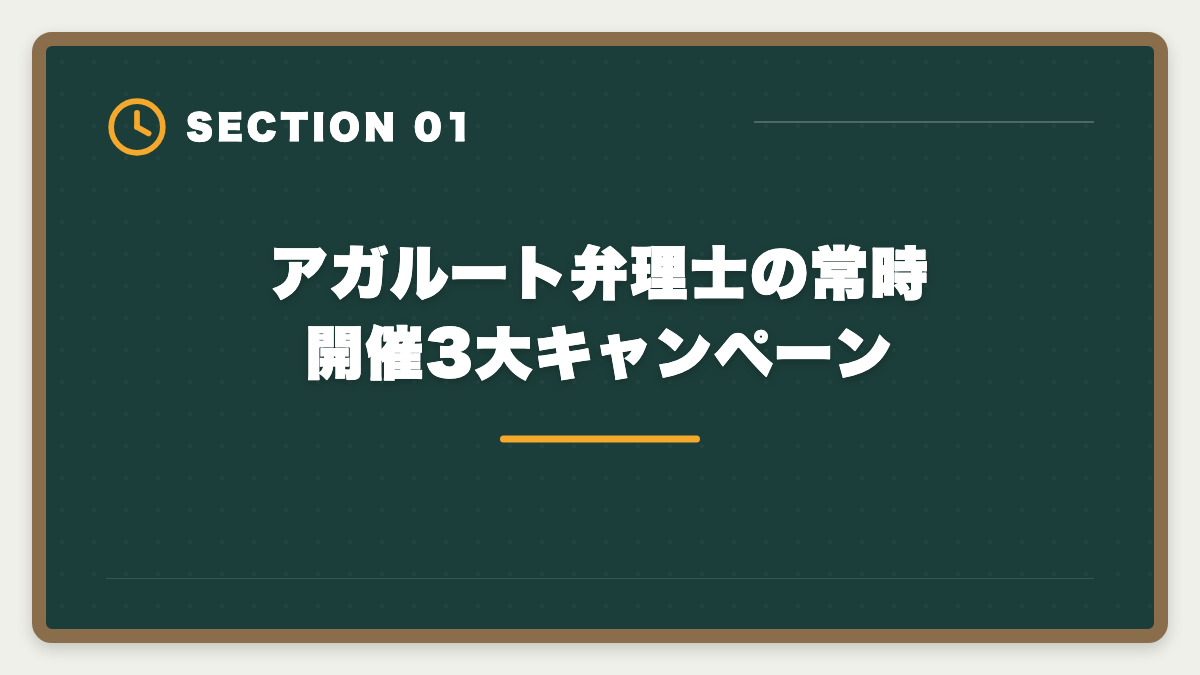 アガルート弁理士の常時開催3大キャンペーン｜弁理士アガルートキャンペーン最新【2026年版】全額返金・お祝い金・教育訓練給付金を最大活用する申込タイミング戦略の図解