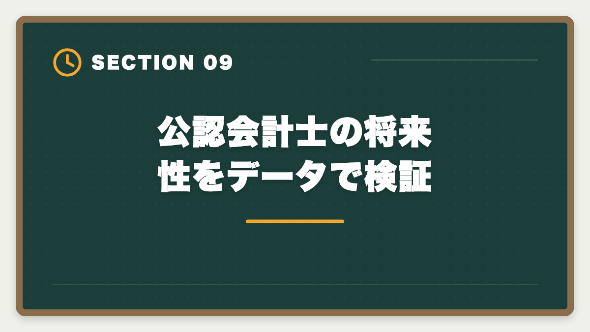 公認会計士の将来性をデータで検証｜公認会計士はやめとけ？業界内部からの本音と向き不向き判定の図解
