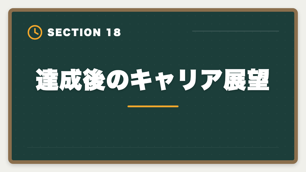 達成後のキャリア展望|土地家屋調査士で年収1000万円を達成する5つの戦略|独立開業のリアルの図解