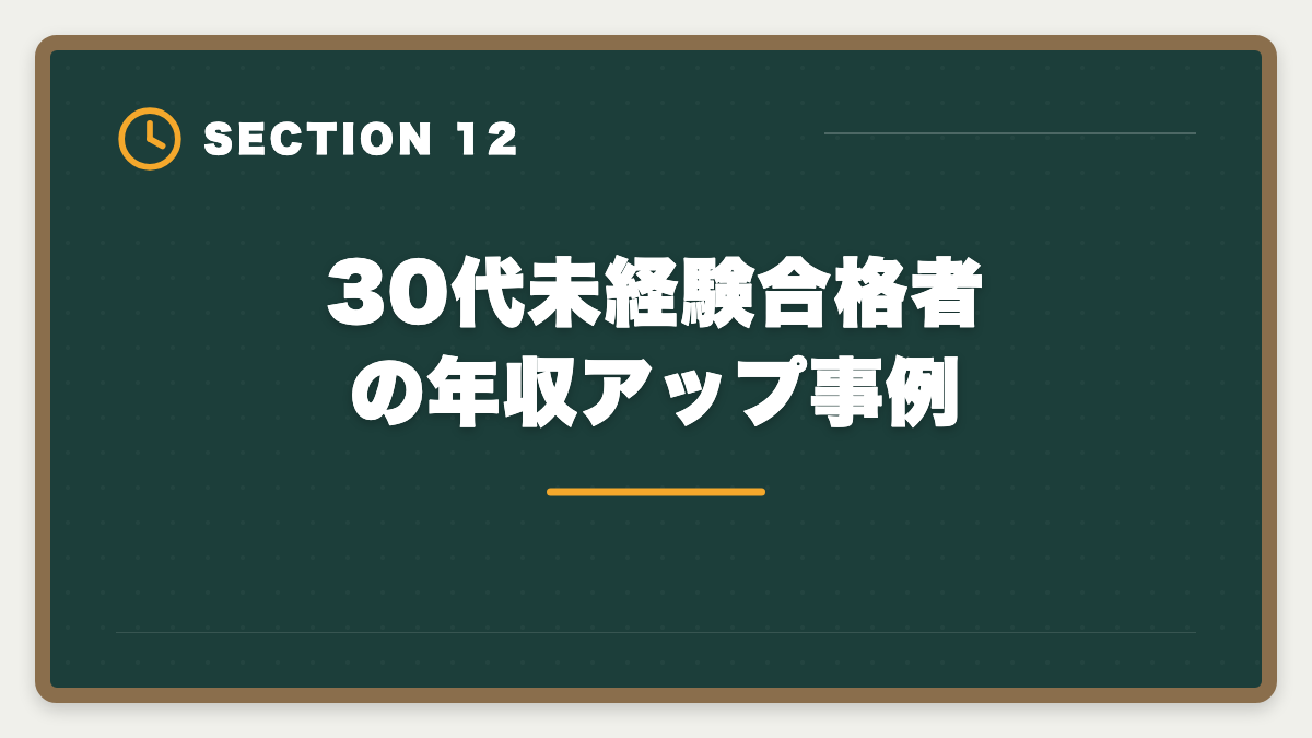 30代未経験合格者の年収アップ事例｜不動産鑑定士は30代未経験から合格できる？社会人受験生の戦略の図解