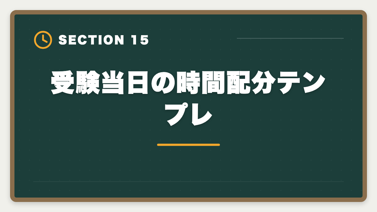 受験当日の時間配分テンプレ｜税理士試験「相続税法」勉強法の完全ガイド｜1年合格と高単価キャリア戦略の図解
