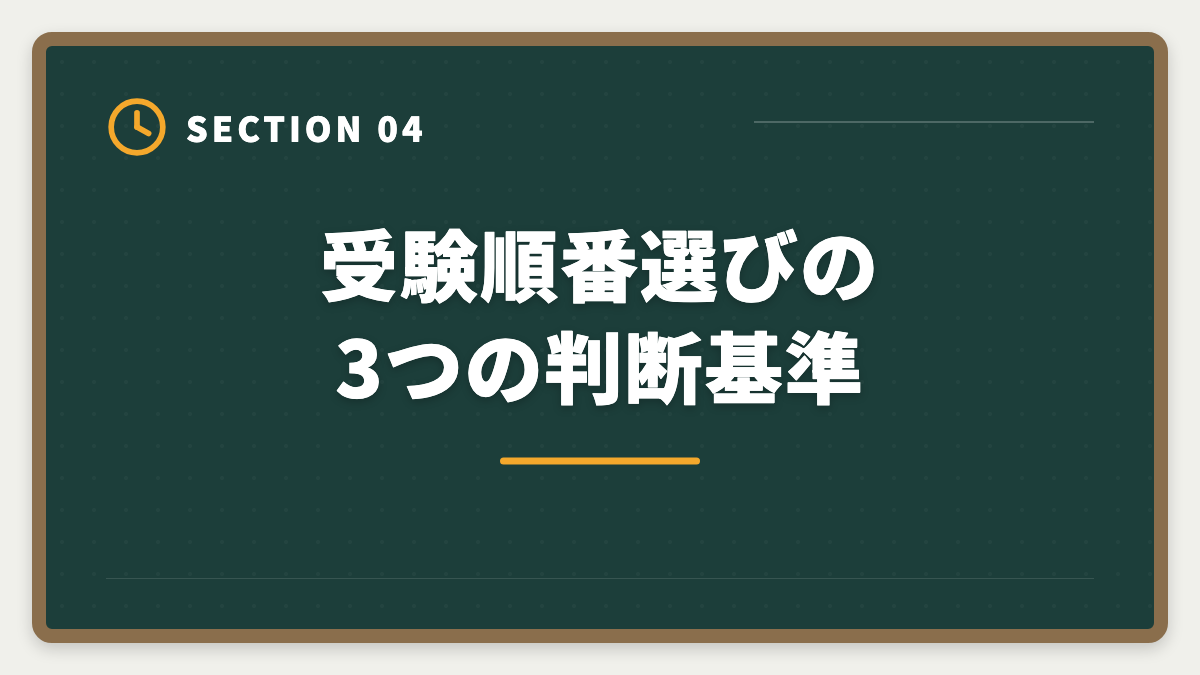 受験順番選びの3つの判断基準｜税理士5科目の受験順番完全ガイド｜王道パターンと選択戦略の図解