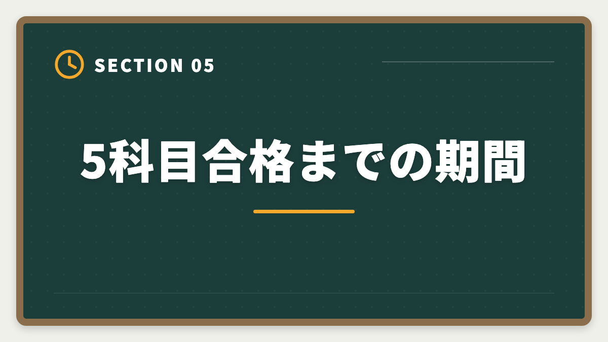 5科目合格までの期間｜税理士5科目の受験順番完全ガイド｜王道パターンと選択戦略の図解