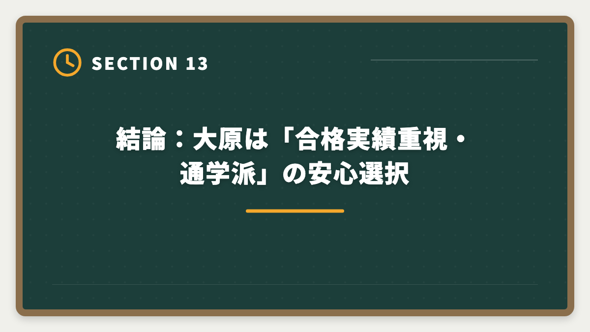 結論：大原は「合格実績重視・通学派」の安心選択｜資格の大原税理士講座の評判・口コミ徹底解説【現役士業が本音レビュー】の図解