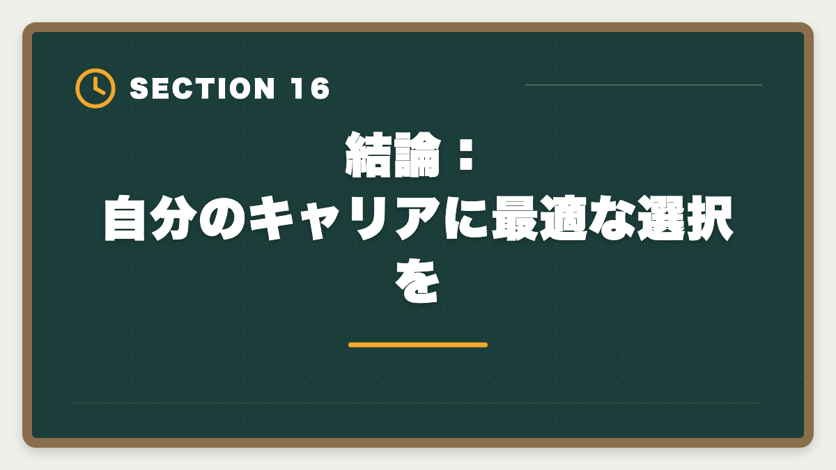 結論：自分のキャリアに最適な選択を｜公認会計士とUSCPAどっち？難易度・年収・キャリアパス徹底比較の図解