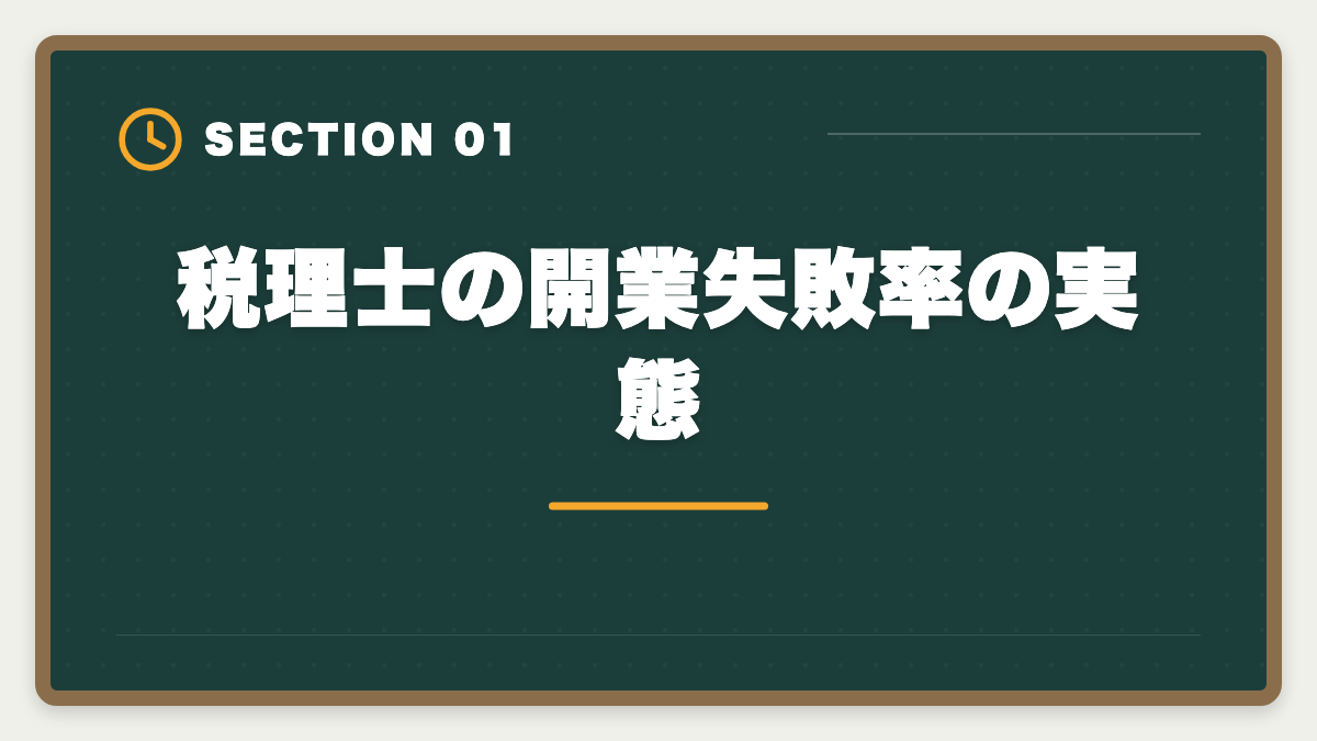税理士の開業失敗率の実態｜税理士の開業失敗を避ける5戦略！廃業率と成功事例を徹底解説の図解