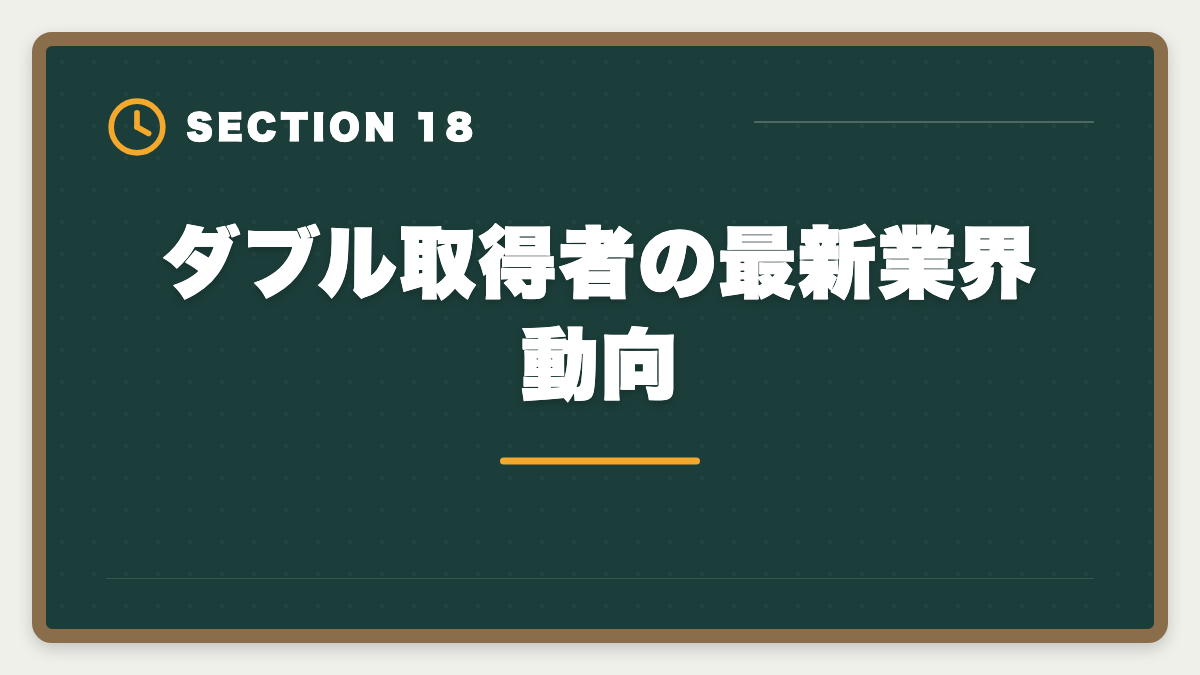 ダブル取得者の最新業界動向|土地家屋調査士と司法書士のダブル取得は最強!年収2000万円実現戦略の図解