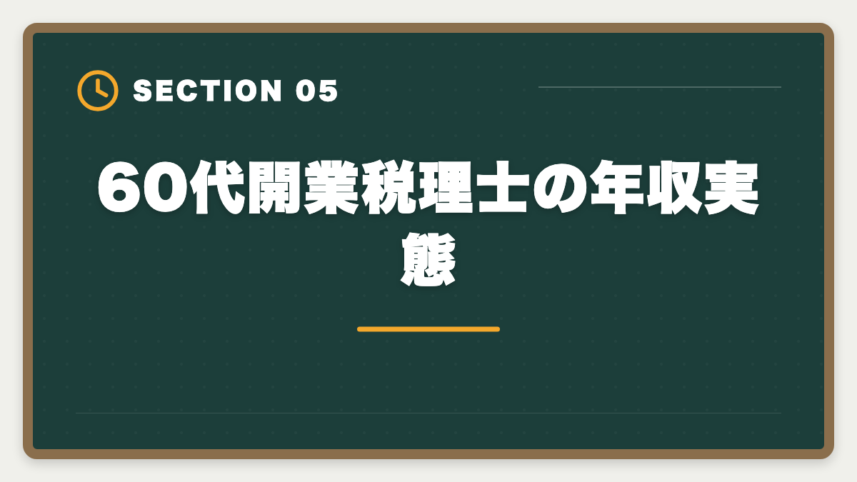 60代開業税理士の年収実態|税理士は60代開業でセカンドキャリア成功!年収1000万円超の戦略の図解