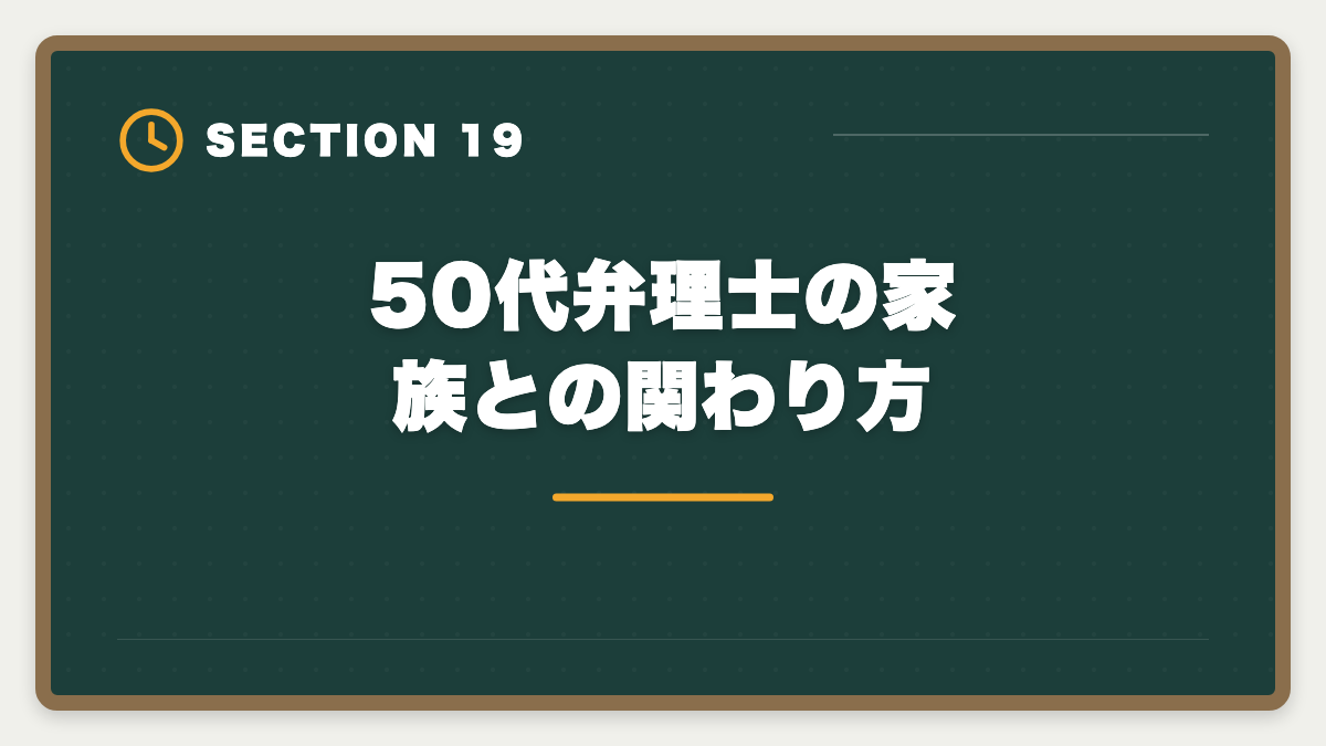 50代弁理士の家族との関わり方｜弁理士は50代から挑戦できる！セカンドキャリアで年収1500万円実現戦略の図解