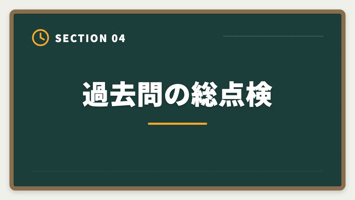 過去問の総点検｜土地家屋調査士試験直前1ヶ月の過ごし方｜書式特化×模試3回で逆転合格の図解