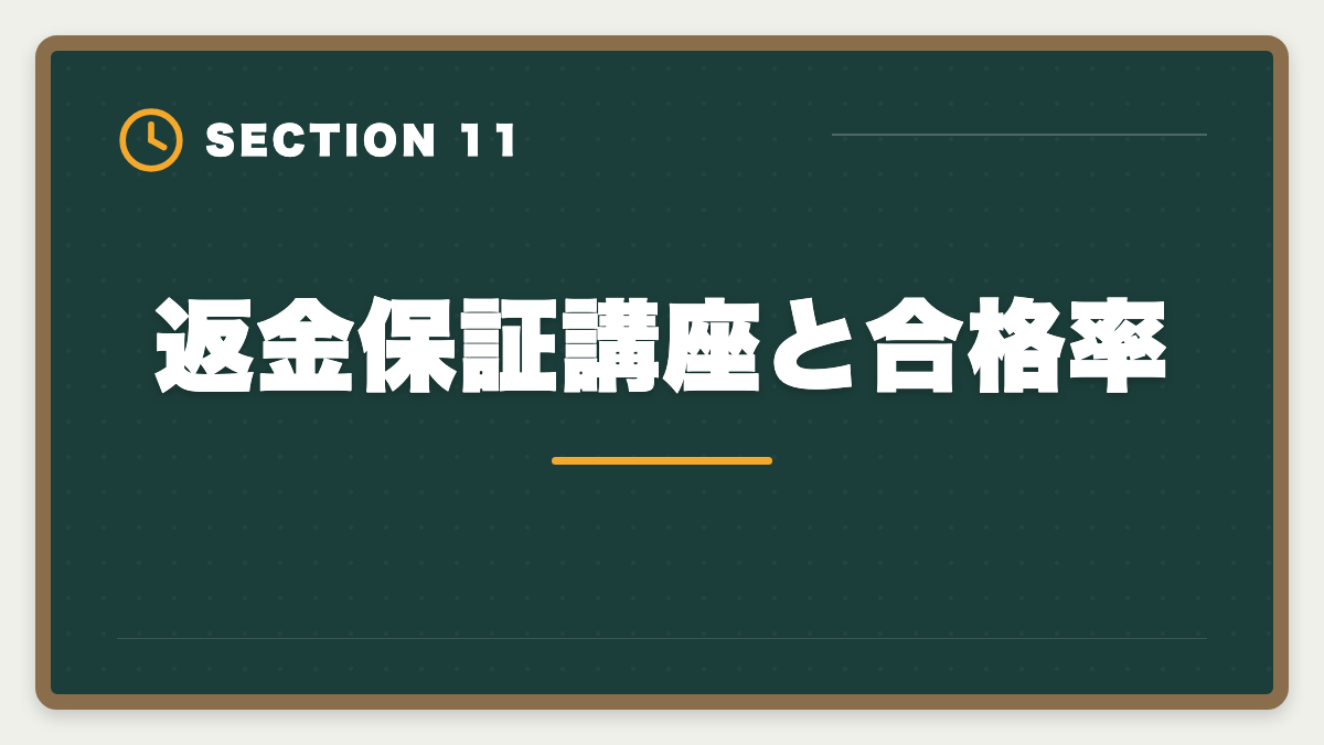返金保証講座と合格率｜弁理士講座の全額返金保証はある？アガルート全額還元×給付金で実質0円も視野の図解