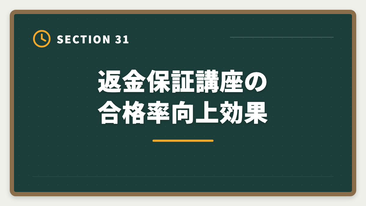 返金保証講座の合格率向上効果｜弁理士講座の全額返金保証はある？アガルート全額還元×給付金で実質0円も視野の図解