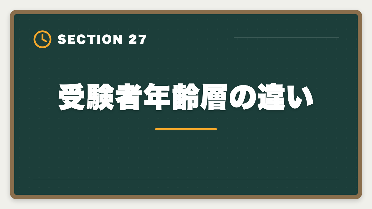 受験者年齢層の違い｜公認会計士とUSCPAの違い完全比較｜難易度・収入・キャリアでどちらを選ぶかの図解
