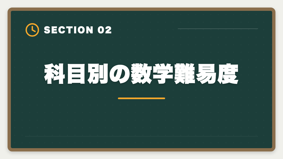 科目別の数学難易度｜不動産鑑定士は数学苦手でも合格できる｜文系の論述力で勝つ戦略完全ガイドの図解