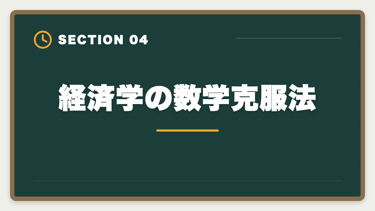 経済学の数学克服法｜不動産鑑定士は数学苦手でも合格できる｜文系の論述力で勝つ戦略完全ガイドの図解