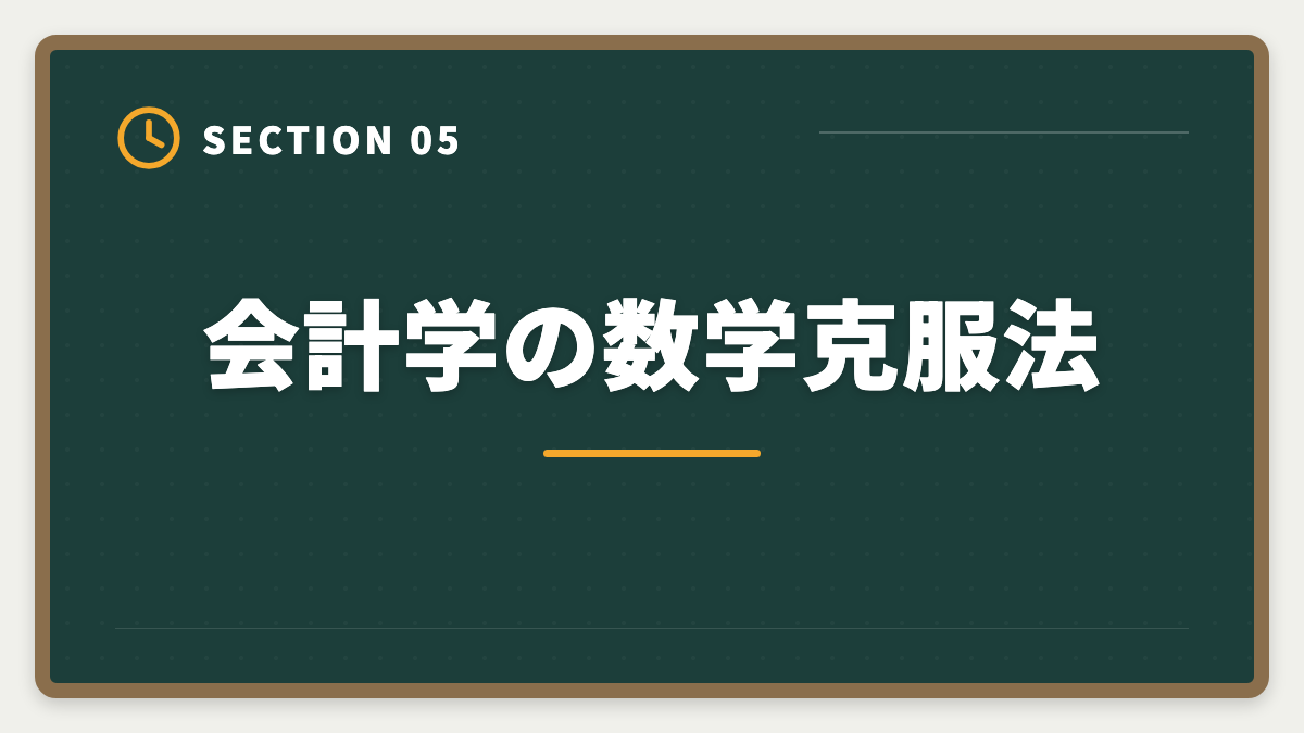 会計学の数学克服法｜不動産鑑定士は数学苦手でも合格できる｜文系の論述力で勝つ戦略完全ガイドの図解