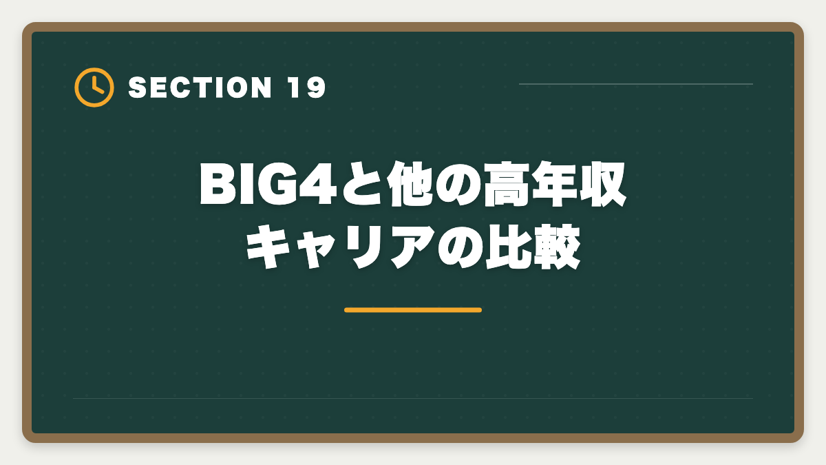 BIG4と他の高年収キャリアの比較｜税理士でBIG4税理士法人に入社する方法｜年収・必要スキル・3つのルートの図解