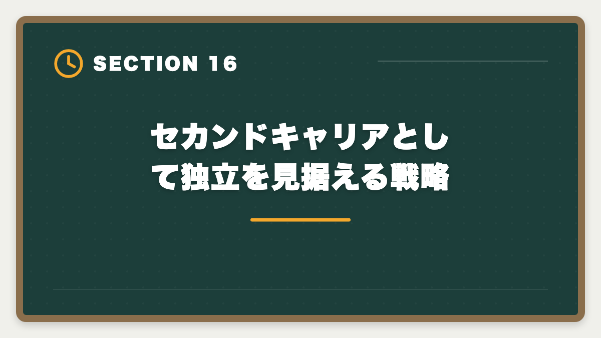 セカンドキャリアとして独立を見据える戦略｜宅建で50代未経験から不動産業転職｜年収400〜600万円・セカンドキャリア成功戦略の図解