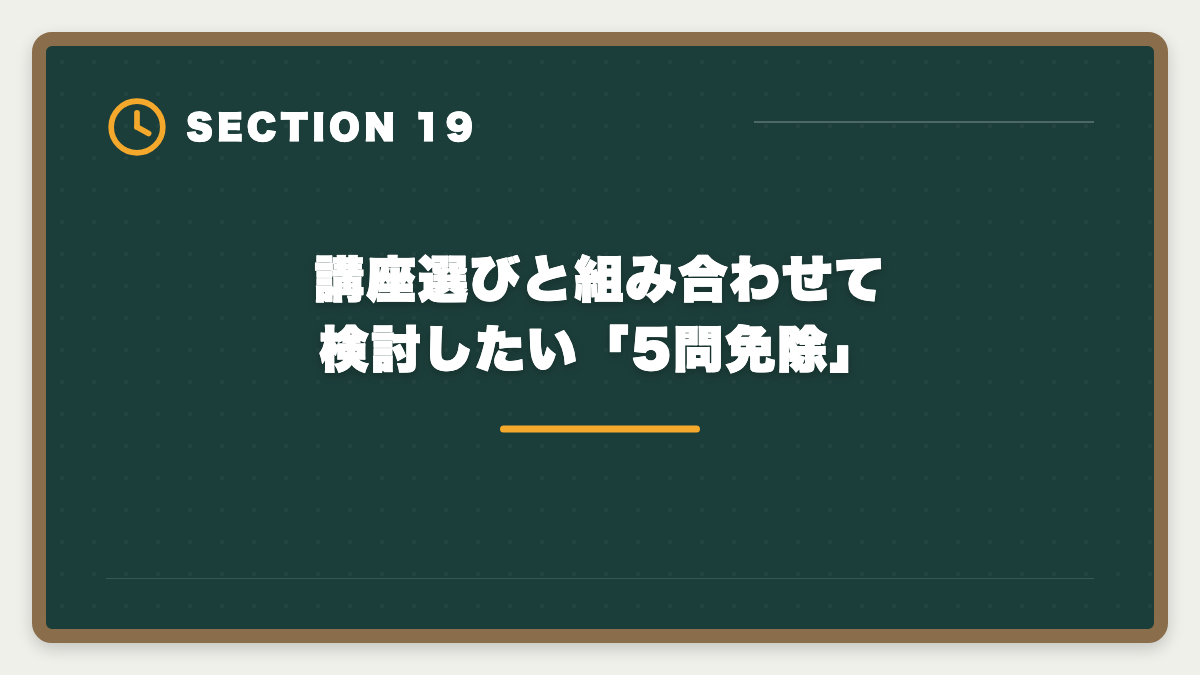 講座選びと組み合わせて検討したい「5問免除」｜宅建士通信講座おすすめランキング5選｜2026年最新の合格率・料金徹底比較の図解