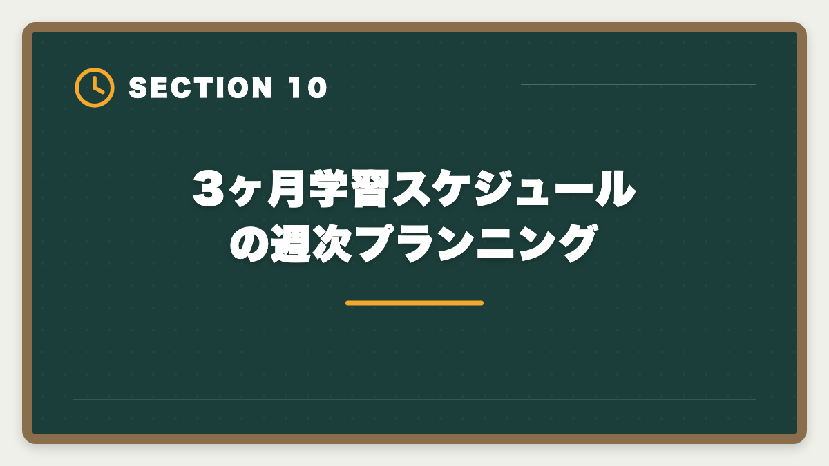 3ヶ月学習スケジュールの週次プランニング｜宅建を3ヶ月で合格は無理？条件付きで可能・短期合格者の戦略完全ガイドの図解