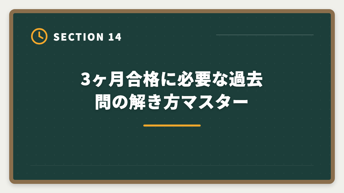 3ヶ月合格に必要な過去問の解き方マスター｜宅建を3ヶ月で合格は無理？条件付きで可能・短期合格者の戦略完全ガイドの図解