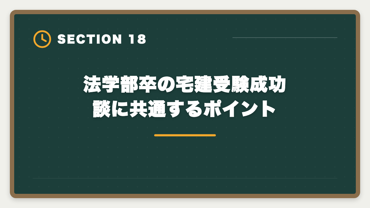法学部卒の宅建受験成功談に共通するポイント|宅建は法学部卒が有利|権利関係14問で大幅優位・3ヶ月合格を実現する戦略の図解