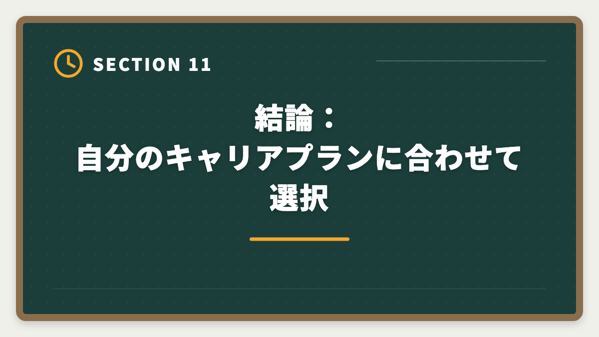 結論：自分のキャリアプランに合わせて選択｜公認会計士vs税理士｜どちらを選ぶべきか業務・年収・難易度を徹底比較の図解