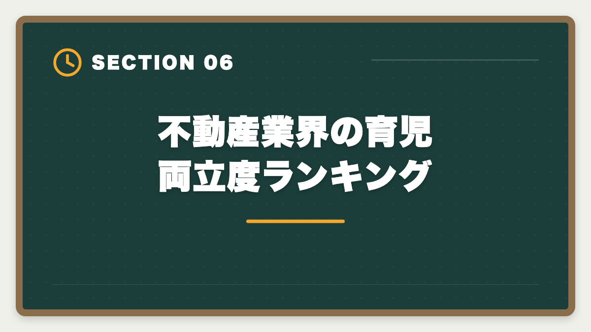 不動産業界の育児両立度ランキング｜育休中に宅建を取って復職時の年収UPを実現する完全ガイド|時間術と給付金活用の図解