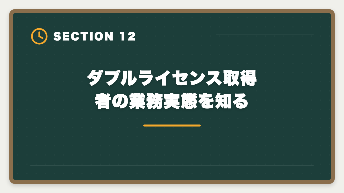 ダブルライセンス取得者の業務実態を知る|宅建とマンション管理士のダブルライセンスで年収UP|取得順序とキャリア戦略の図解