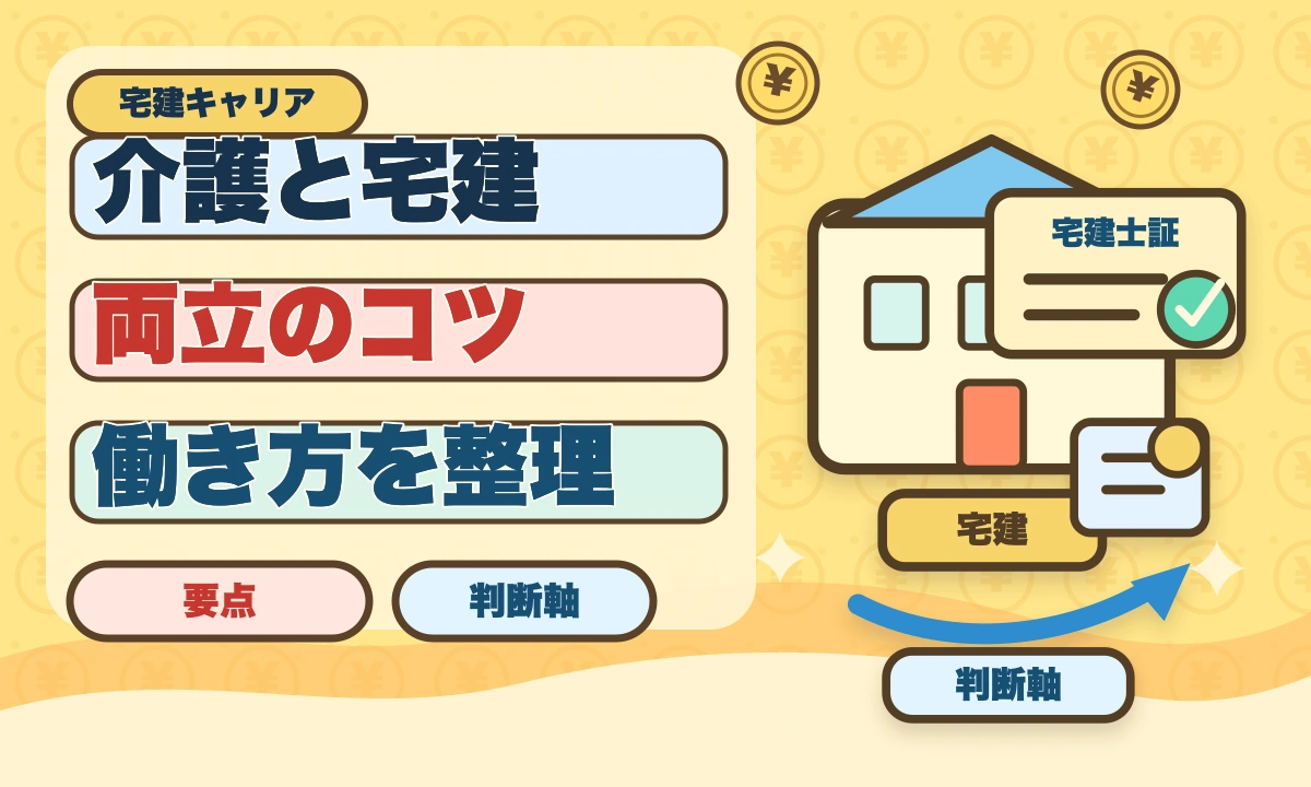 親の介護と宅建勉強を両立する方法|在宅副業で生活費を補う完全ガイドのアイキャッチ画像