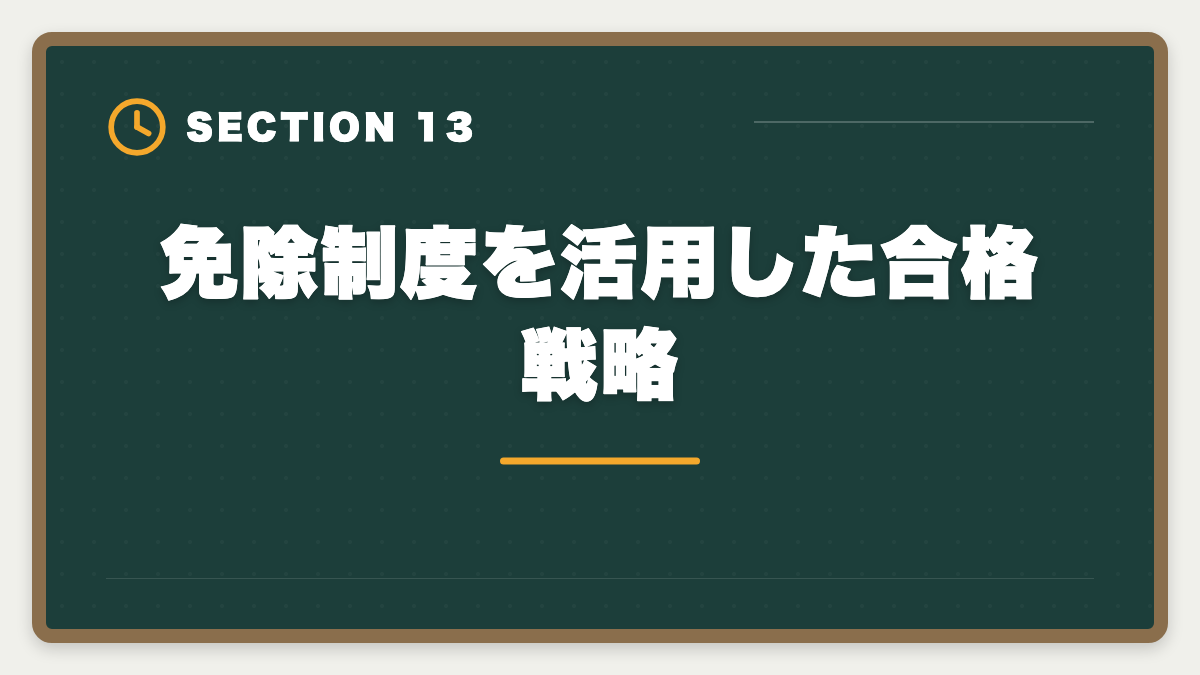 免除制度を活用した合格戦略｜弁理士論文式試験の選択科目完全ガイド｜選び方と免除制度の活用法の図解
