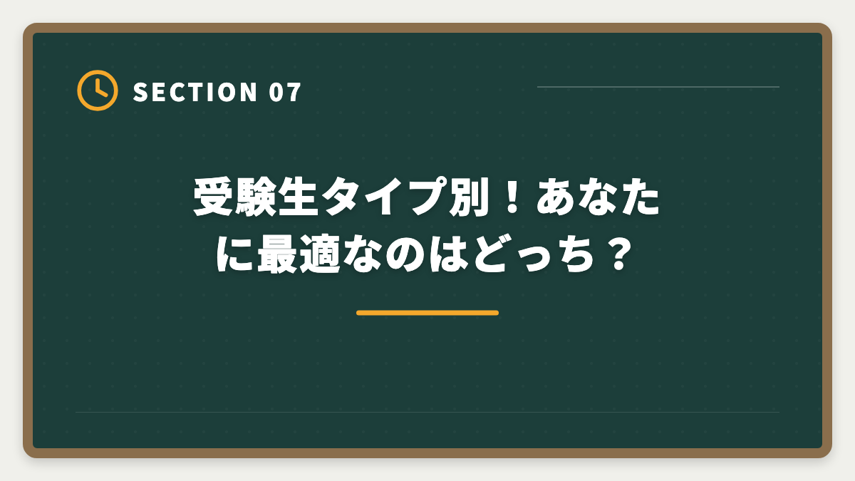 受験生タイプ別！あなたに最適なのはどっち？｜税理士スタディングvsアガルート徹底比較【現役士業がどちらか結論】の図解