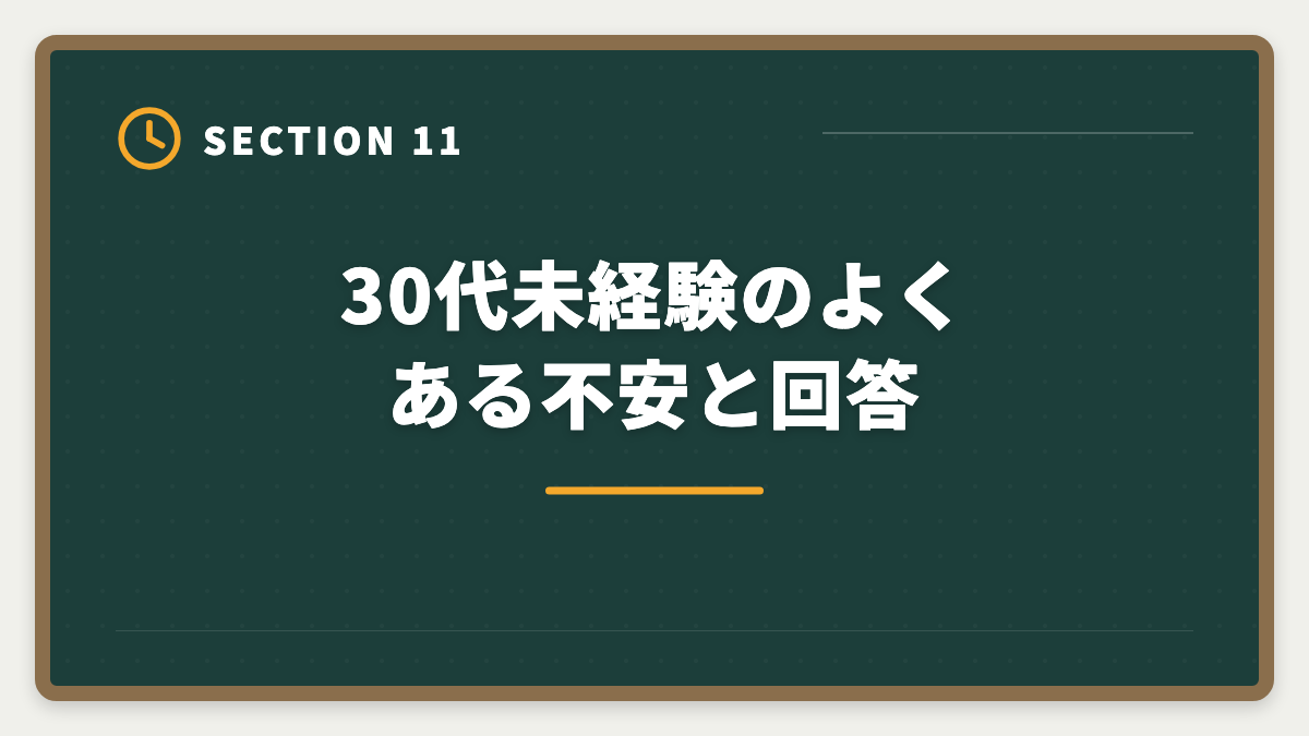 30代未経験のよくある不安と回答｜不動産鑑定士は30代未経験から転職できる｜合格者の40%が30代のリアルの図解