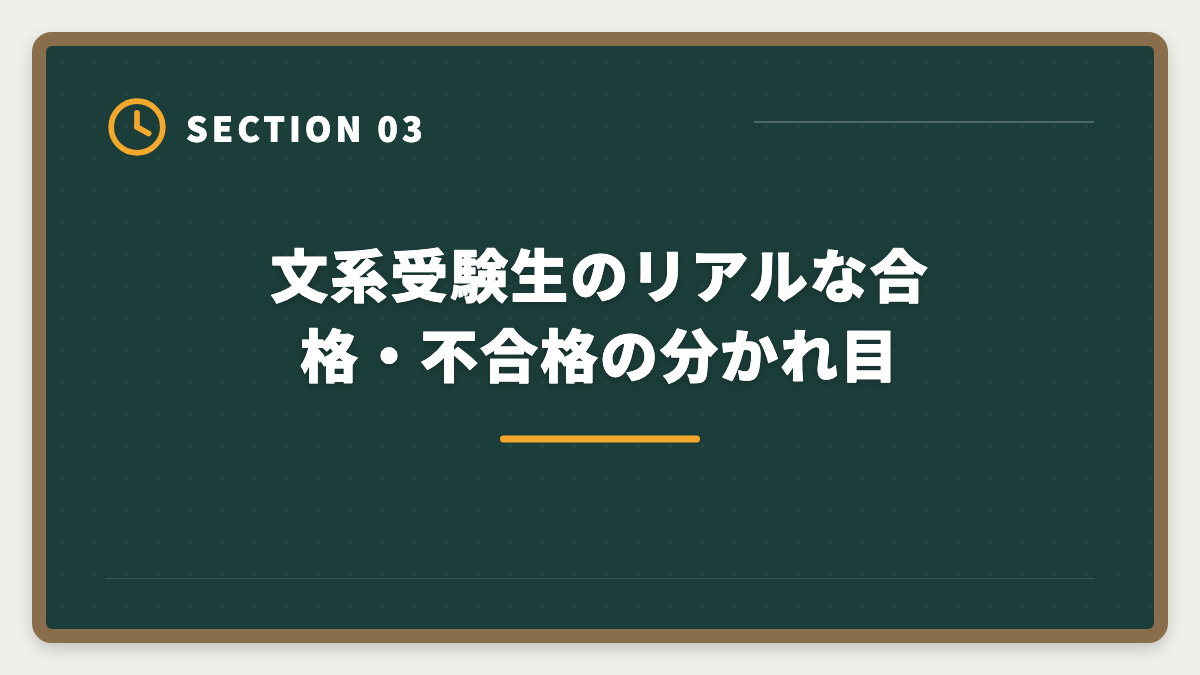文系受験生のリアルな合格・不合格の分かれ目｜弁理士は文系出身で失敗する5つの理由｜回避方法と合格戦略の図解