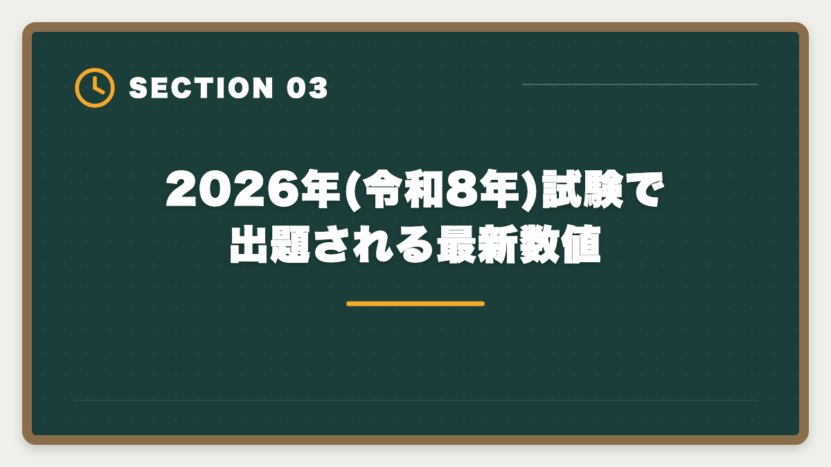2026年(令和8年)試験で出題される最新数値｜宅建統計問題は直前2週間で完璧|2026年版の最新数値と暗記コツ完全解説の図解