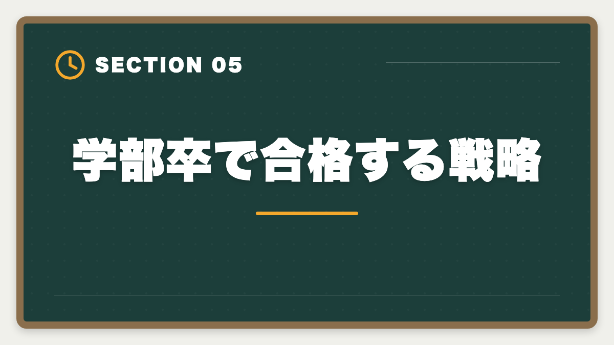学部卒で合格する戦略｜不動産鑑定士に大学院は必要か｜学部卒で合格する戦略を現役士業が解説の図解