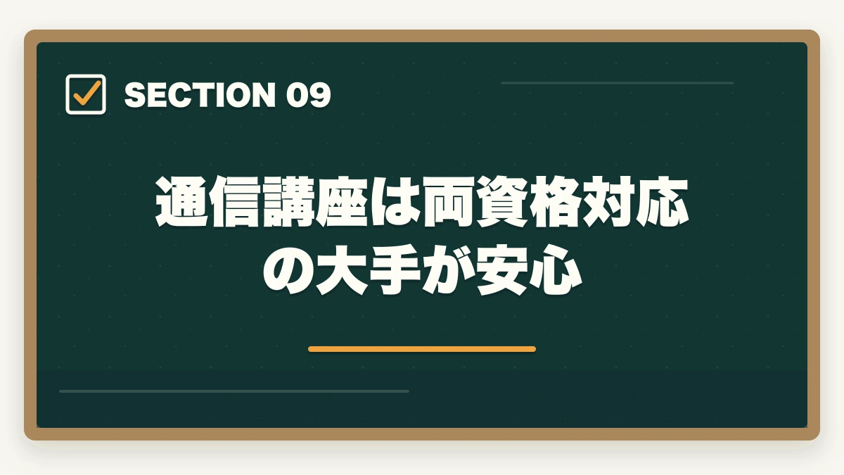 通信講座は両資格対応の大手が安心|宅建と社労士のダブルライセンスは相性悪い?重複ゼロでも両取りすべき理由の図解