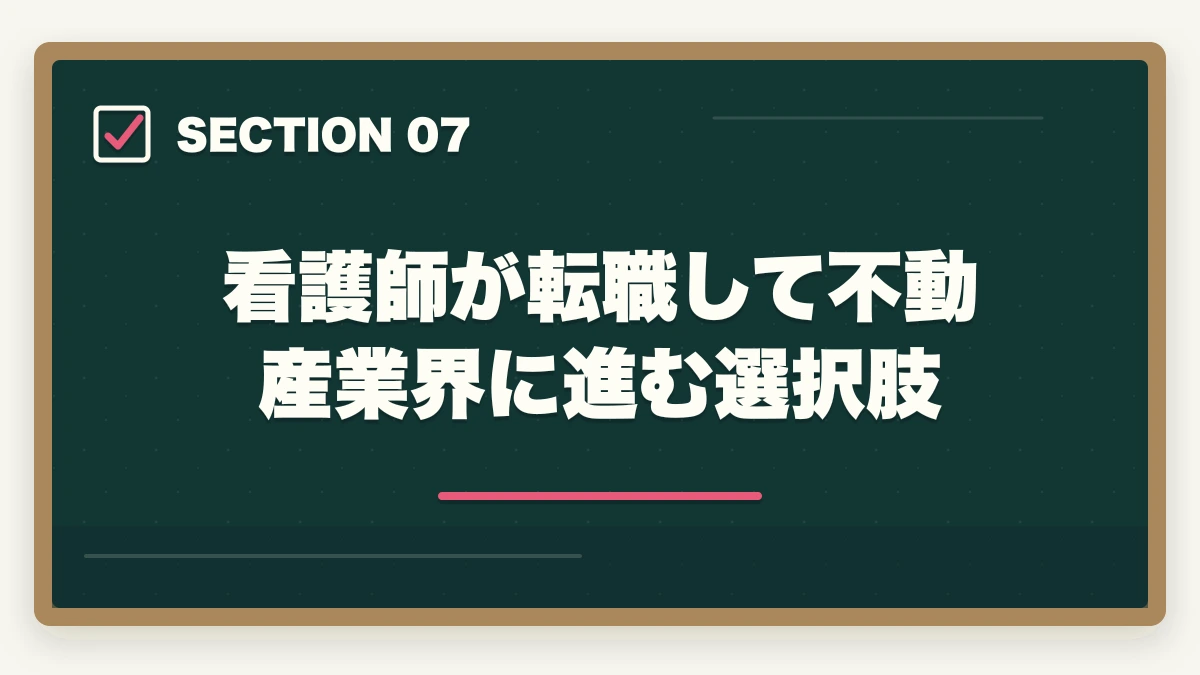 看護師が転職して不動産業界に進む選択肢|看護師が宅建を取って副業で月10万円|医療職×不動産の意外な相性を解説の図解