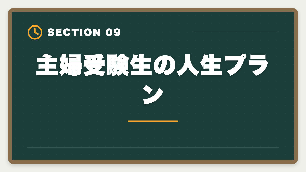 主婦受験生の人生プラン｜主婦から不動産鑑定士合格は可能｜育児両立の学習スケジュールの図解