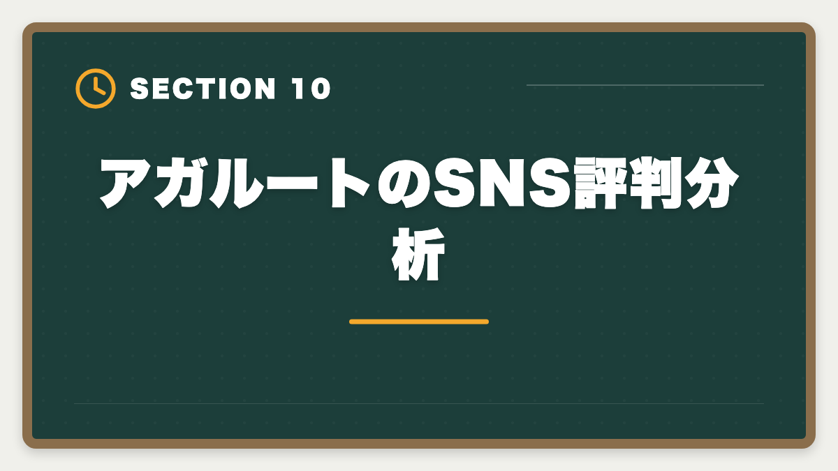 アガルートのSNS評判分析｜アガルート土地家屋調査士講座の評判｜良い口コミと注意点を現役士業が解説の図解