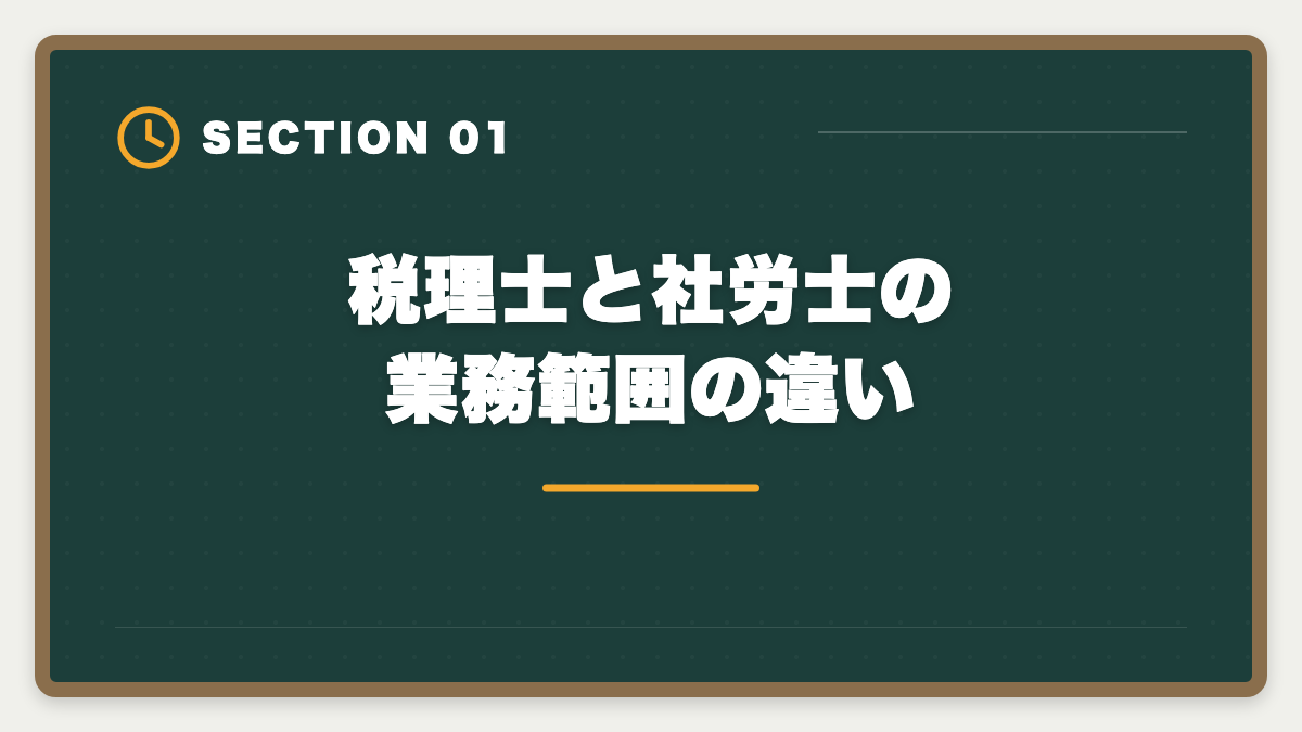 税理士と社労士の業務範囲の違い｜税理士と社労士の違いを徹底比較｜ダブルライセンスのメリット・取得順も解説の図解