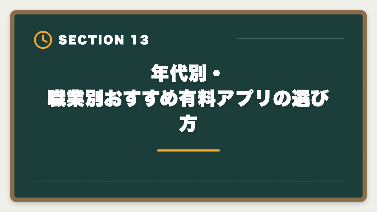 年代別・職業別おすすめ有料アプリの選び方｜宅建学習アプリ有料版の比較ランキング|無料との違いと選び方完全ガイドの図解