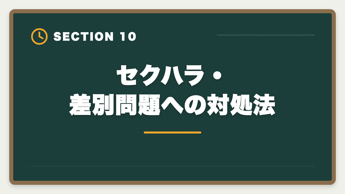 セクハラ・差別問題への対処法｜不動産業界で女性が宅建を取って活躍する方法|管理職・独立・両立のキャリアパスの図解