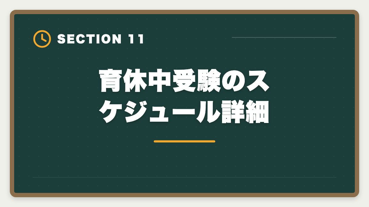 育休中受験のスケジュール詳細｜公認会計士は育休復帰しながら合格できる？戦略的キャリアアップ術の図解