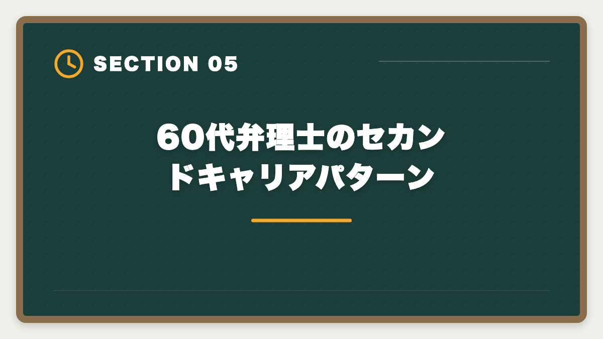 60代弁理士のセカンドキャリアパターン|弁理士は60代から目指せる?シニアのセカンドキャリアとして本当に現実的か解説しますの図解