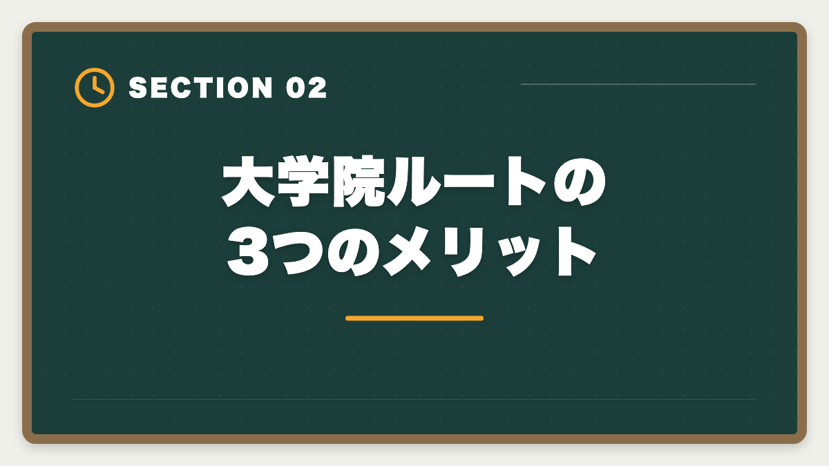 大学院ルートの3つのメリット｜弁理士の大学院ルートとは｜短答免除・修士論文選択免除を活用した最短合格戦略の図解