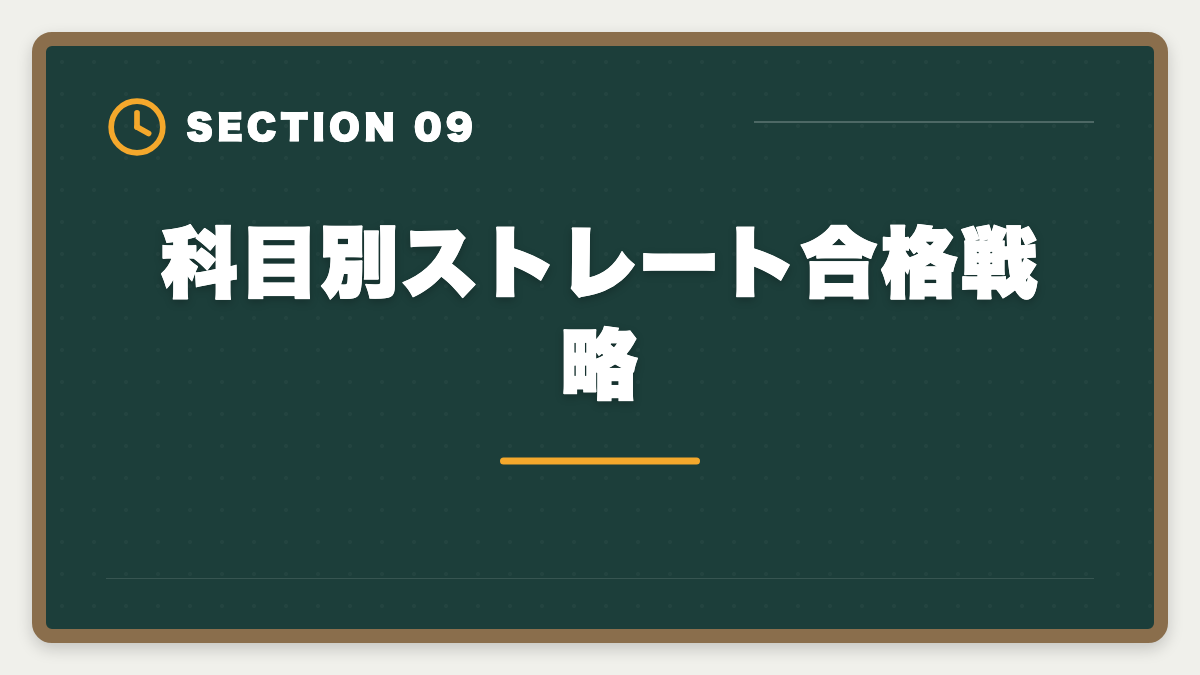 科目別ストレート合格戦略｜弁理士にストレート合格する5つの鉄則｜1年〜1.5年で受かる戦略の図解