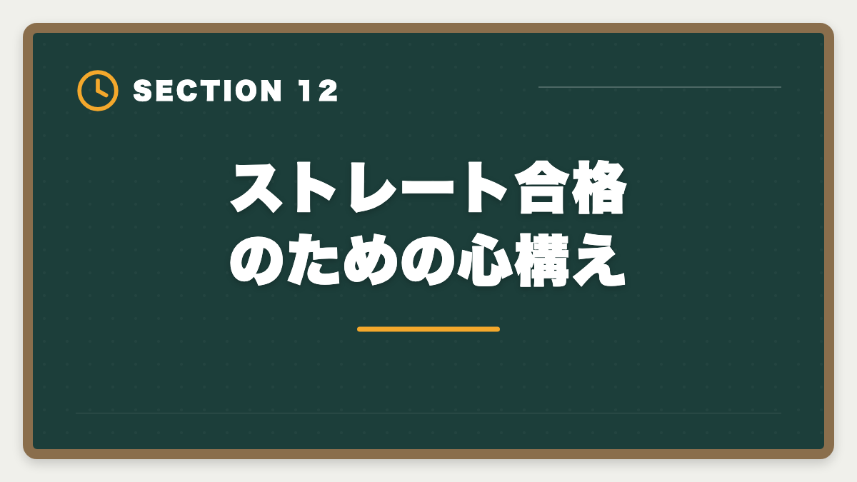 ストレート合格のための心構え｜弁理士にストレート合格する5つの鉄則｜1年〜1.5年で受かる戦略の図解