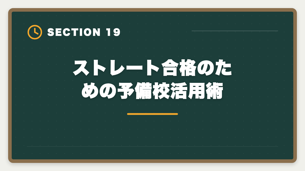 ストレート合格のための予備校活用術｜弁理士にストレート合格する5つの鉄則｜1年〜1.5年で受かる戦略の図解