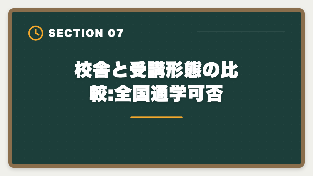 校舎と受講形態の比較:全国通学可否｜公認会計士 CPA会計学院 vs 大原 比較|2024年合格実績・料金・教材を徹底解説の図解